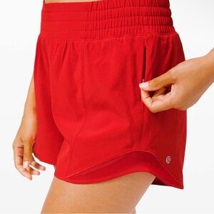 Lululemon Hotty Hot Low-Rise Lined Shorts - Dark Red - NWT - 12